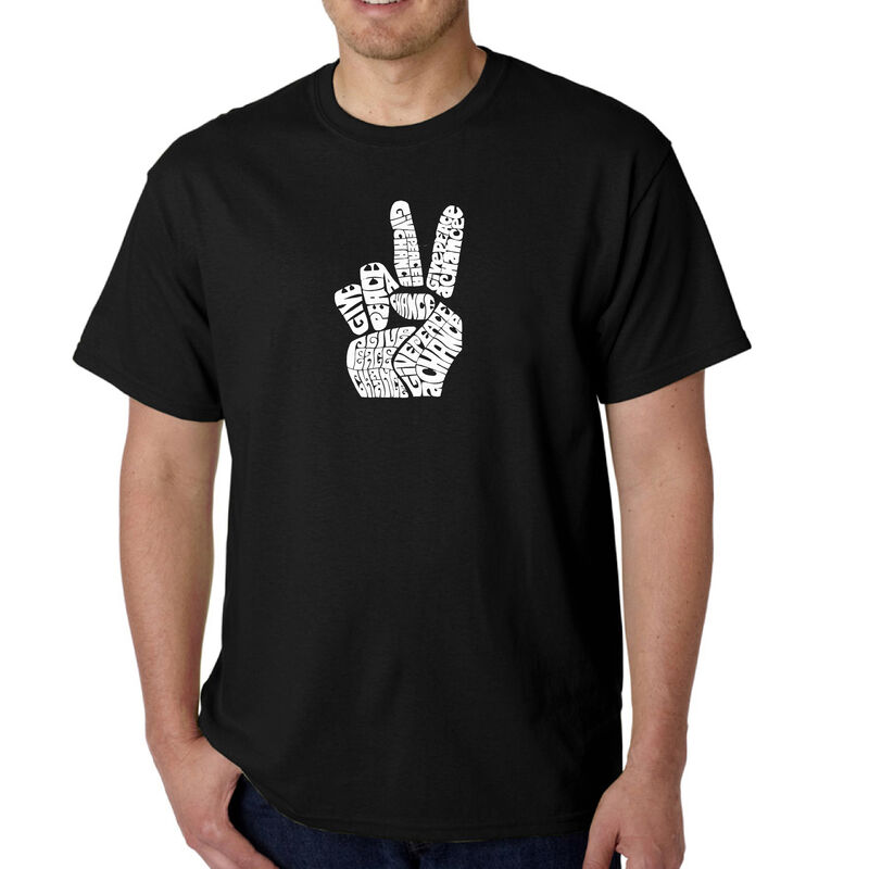 Camiseta Word Art Para Hombre - Dedos de Paz - ... image number null