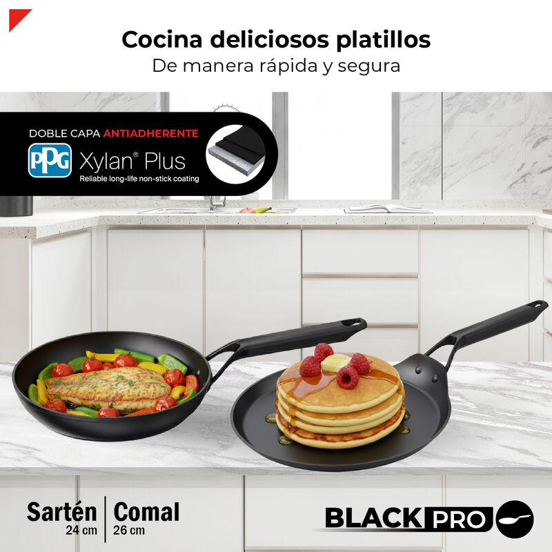 Set Sart&eacute;n 24 cm Y Comal 26 cm Aluminio Forjado... image number null