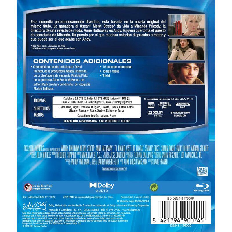 El Diablo Viste de Prada [Blu-ray] (2006) The D... image number null