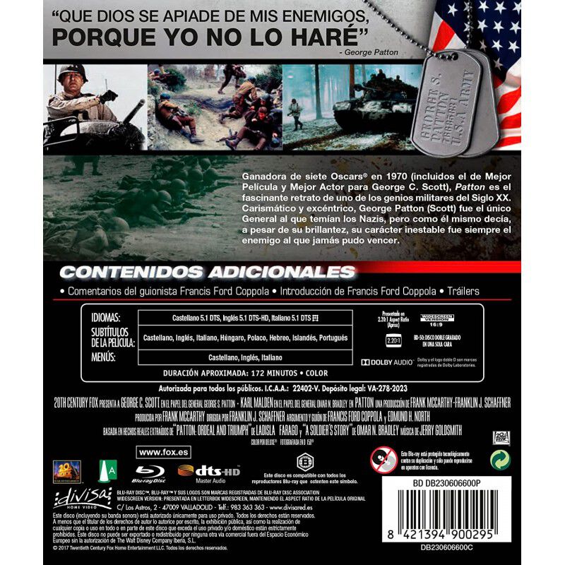 Patton (Blu-ray) [Blu-ray] image number null