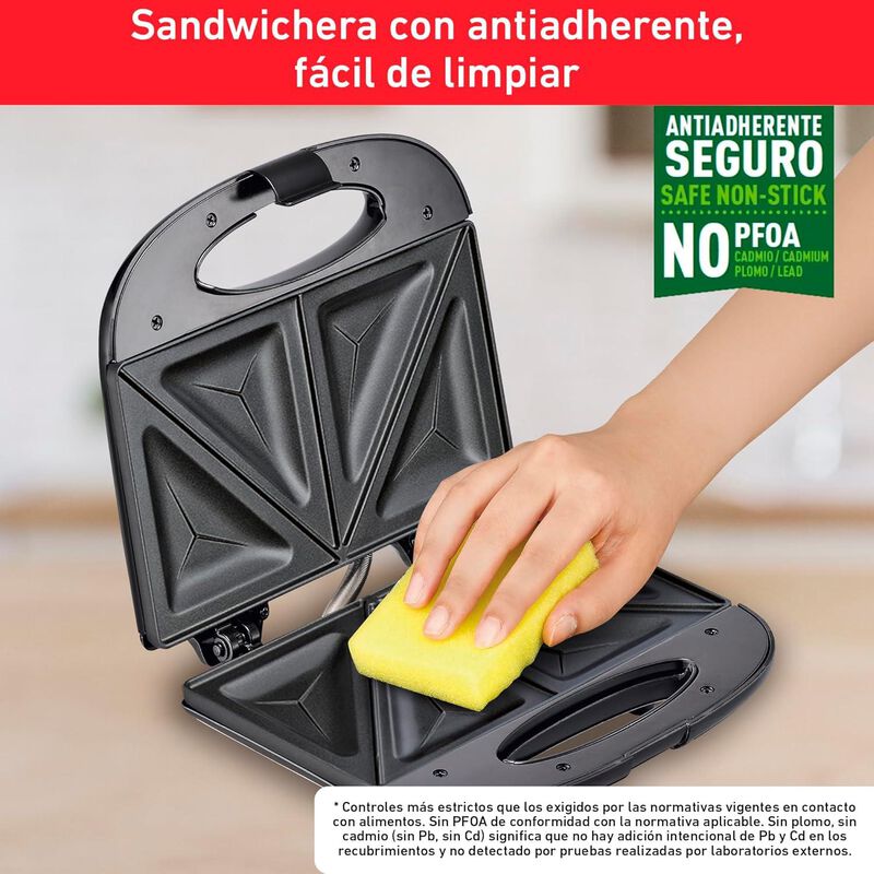 Sandwichera T-fal Sm2118mx Antiadherente Negro image number null