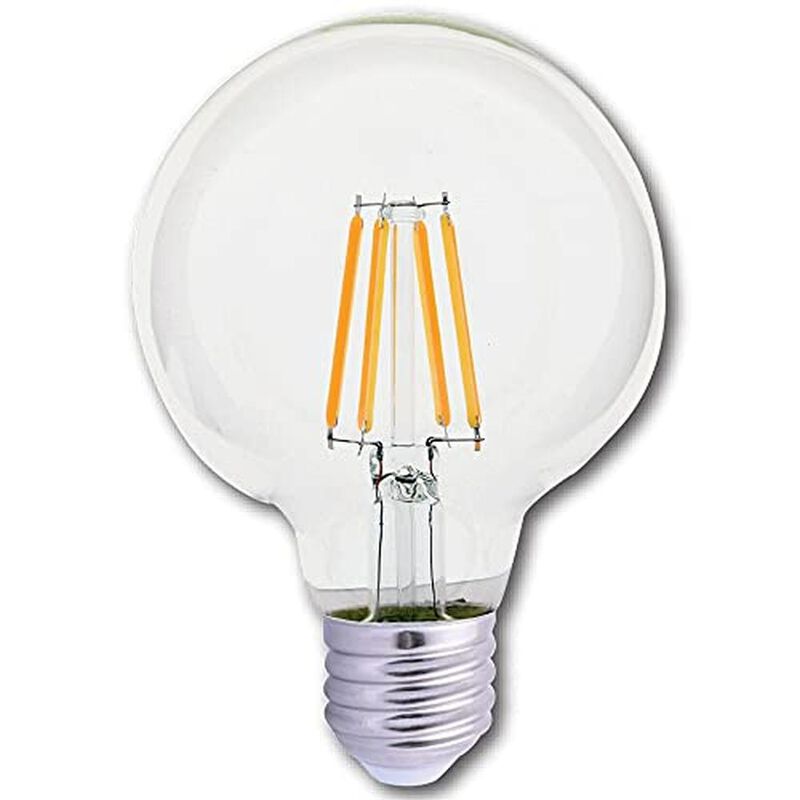 Bombilla de cristal transparente, blanco suave,... image number null