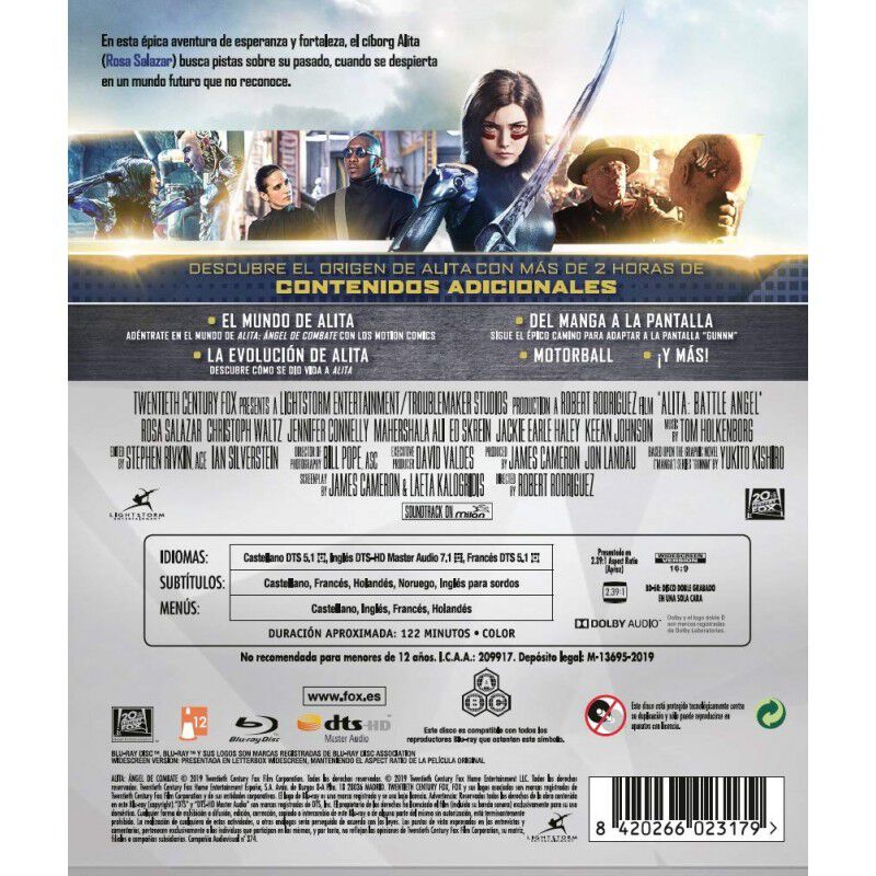 Alita: Angel De Combate Blu-Ray [Blu-ray] image number null