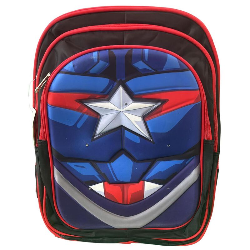 Mochila Escolar Capit&aacute;n Am&eacute;rica Marvel Luces Le... image number null