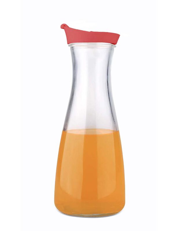 Jarra de Vidrio con tapa roja 900 ml image number null
