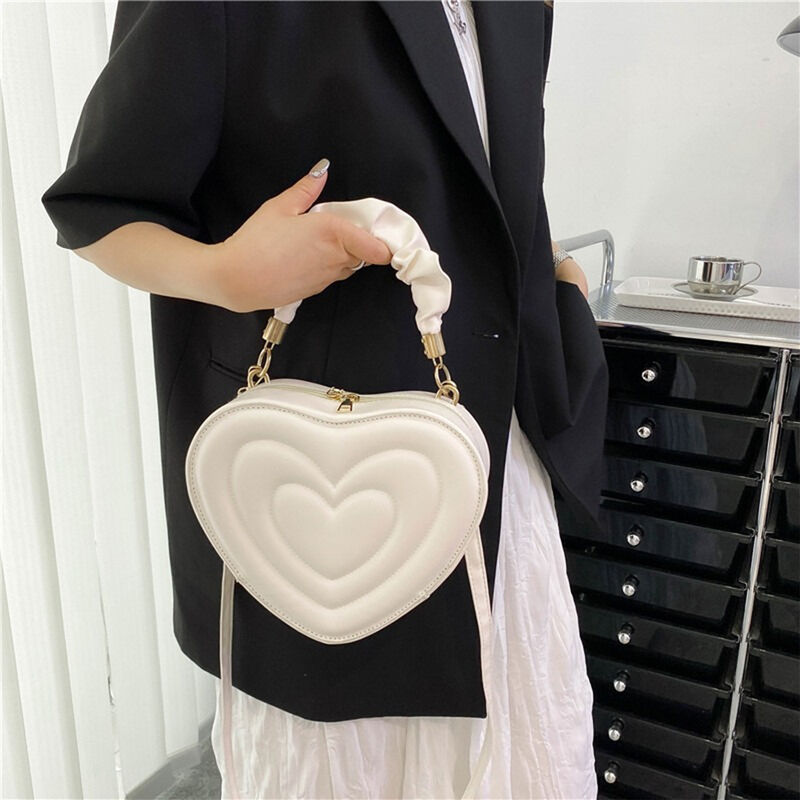 Bolso Bandolera Coraz&oacute;n Blanco Crossbody image number null
