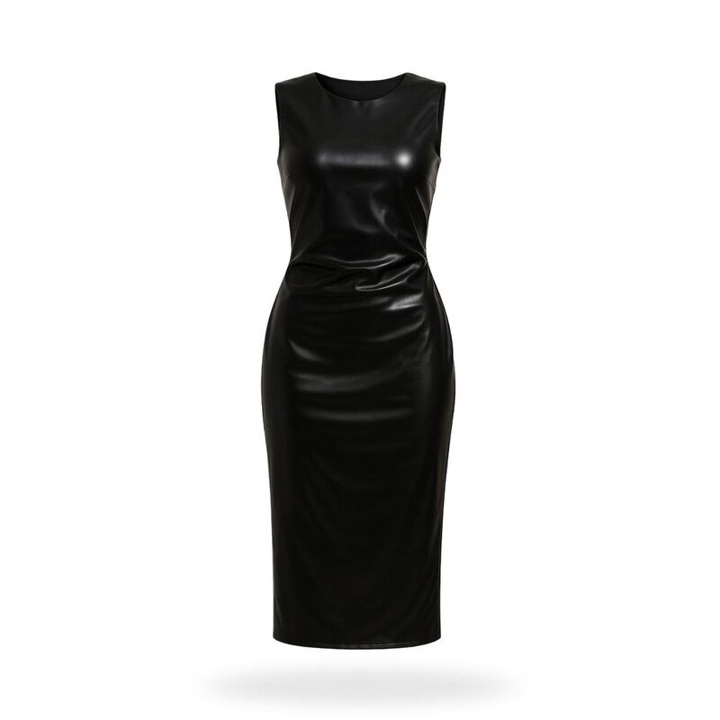 Vestido Cuello alto Vinipiel image number null