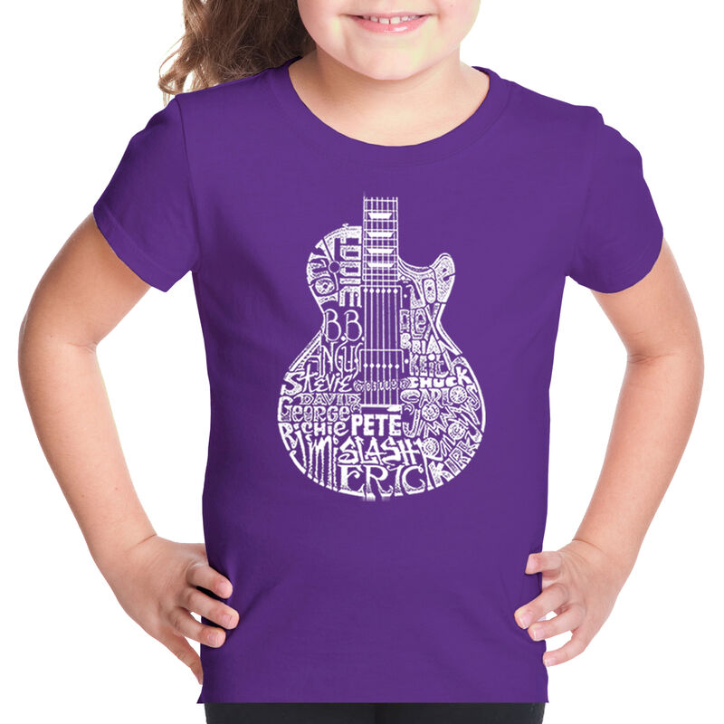 Camiseta Word Art Para Ni&ntilde;a - Rock Guitar Head ... image number null
