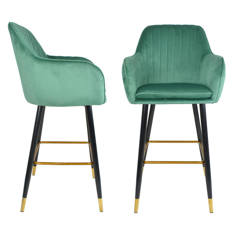 Sillas Altas Tapizadas Banco Terciopelo Velvet ... image number null