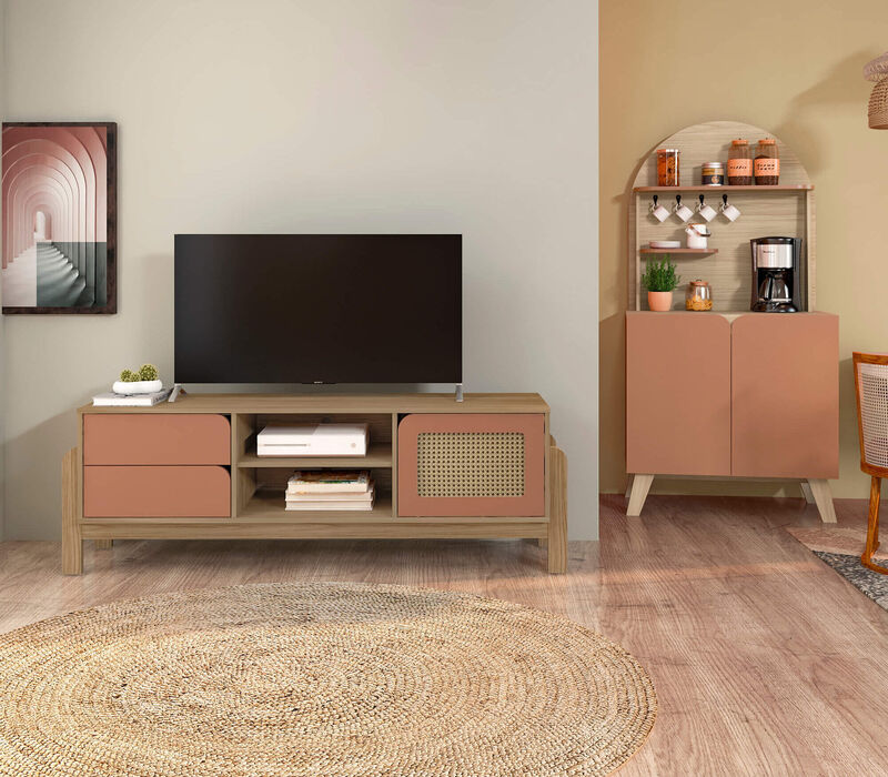 Mueble Para Tv Nature Hasta 65 Pulgadas Roble T... image number null