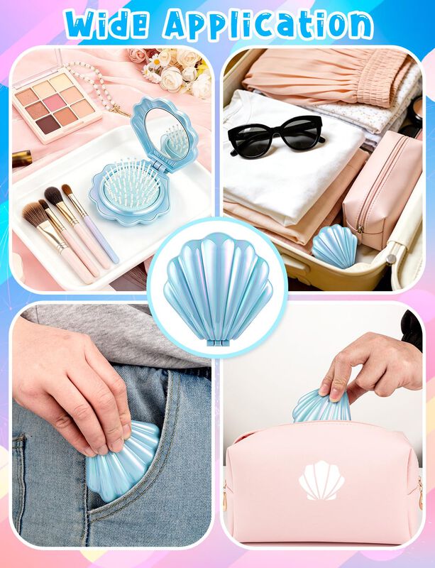 Juego De 8 Cepillos De Pelo Plegables Viuasdx C... image number null