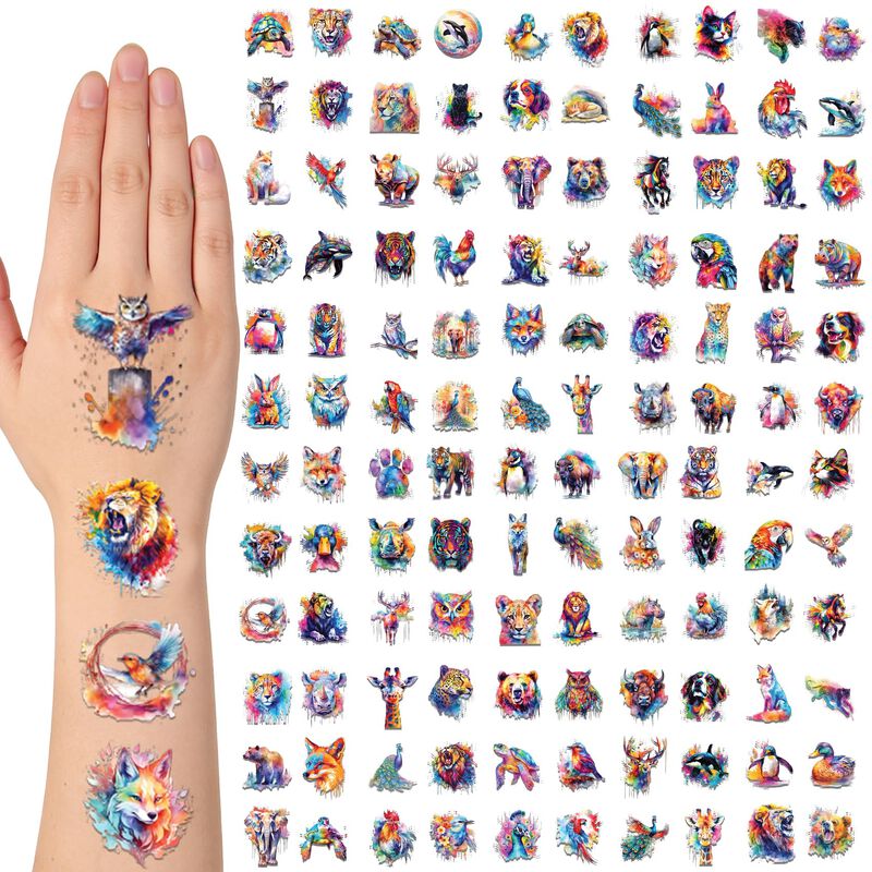 Tatuajes Temporales Databa 120 Piezas - Animale... image number null