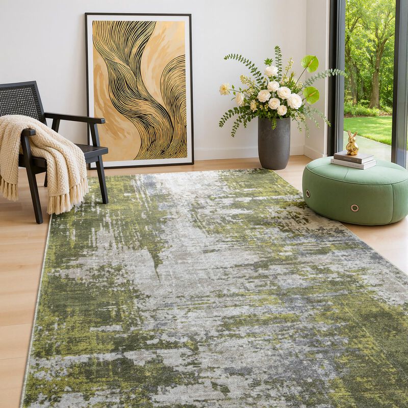 Alfombra Merelax 91 cm X 152 cm Verde Lavable image number null