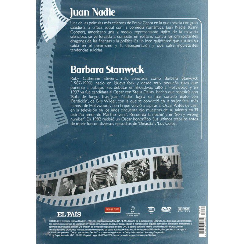 Juan Nadie (formato Slim) [dvd] (1941) Meet Joh... image number null