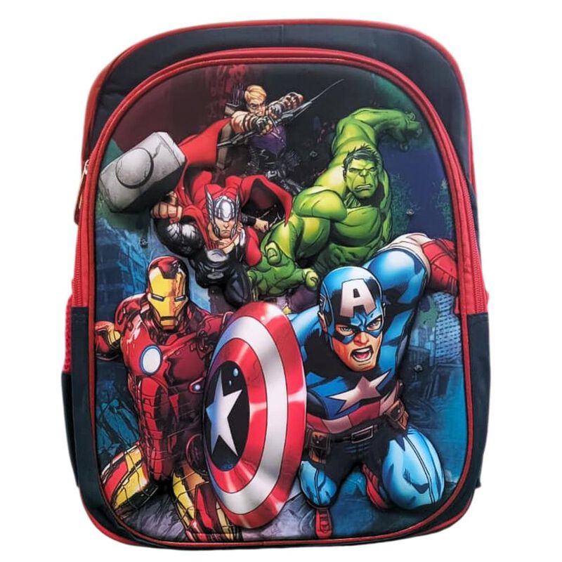 Mochila Escolar Avengers Marvel C&oacute;mics Roja Aju... image number null