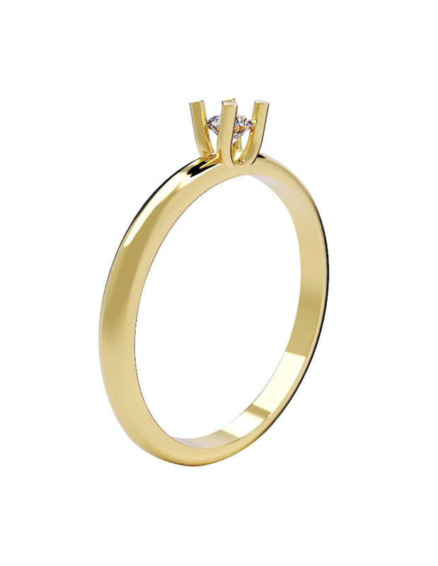 Anillo de Compromiso de 14K con Diamante de Lab... image number null