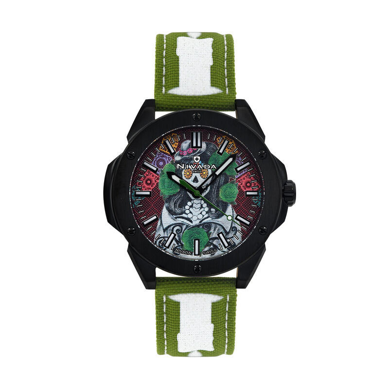 Reloj Nivada Catrina Pvd/Nylon  Verde &Iacute;ndices image number null