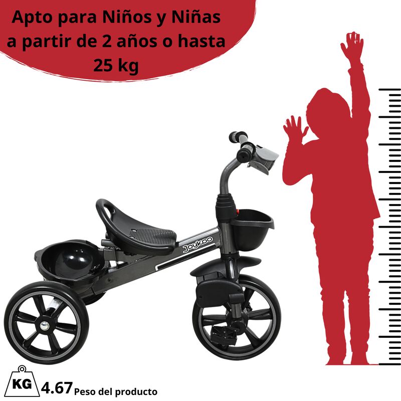 Triciclo para Ni&ntilde;os con Bast&oacute;n Torreta con Luz ... image number null