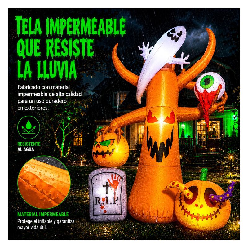 Inflable Halloween Arbol Calabazas Fantasma Ojo... image number null
