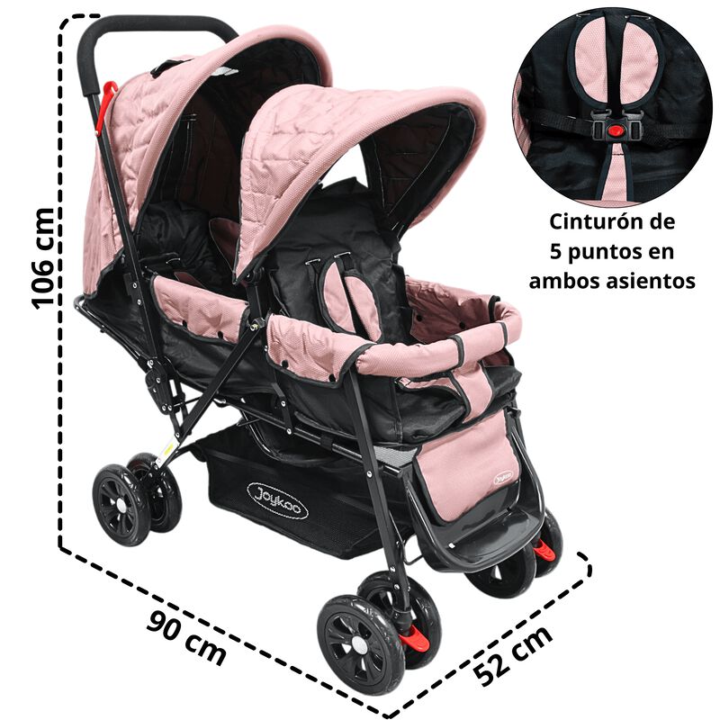 Carriola Doble para Beb&eacute;s Gemelar Plegable con ... image number null