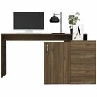 Escritorio En L Moscú, Castaño, Con Un Cajón Virtual Muebles