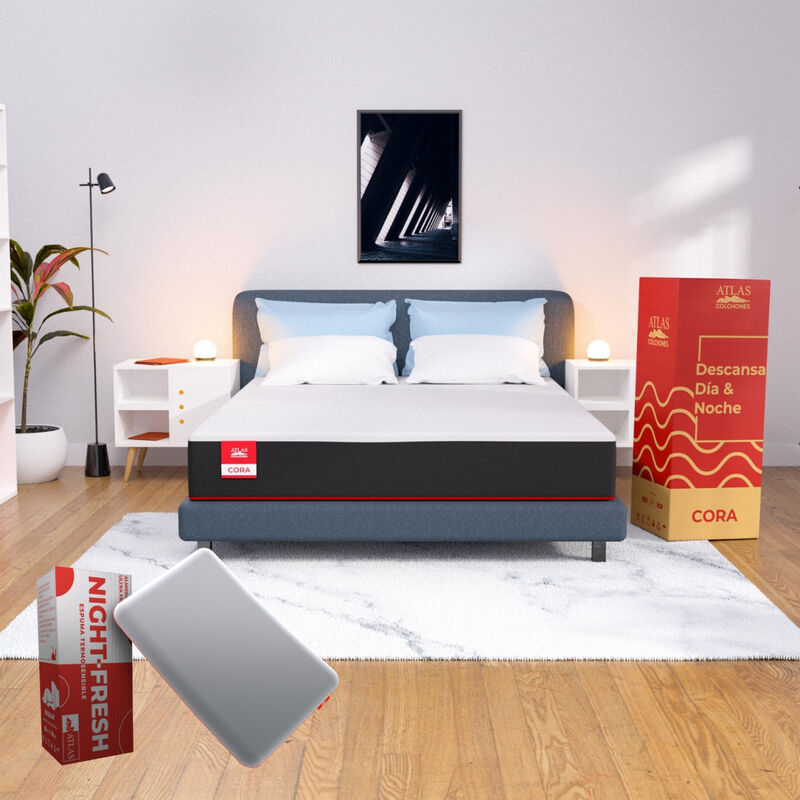 Colch&oacute;n Queen Size en Caja Cora m&aacute;s Almohada de... image number null
