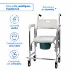 Silla Wc Plegable Aluminio Ruedas Adultos Mayores Handy