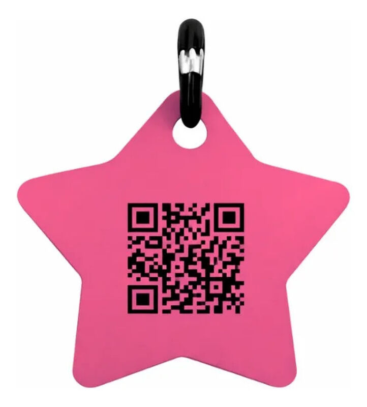 Placa Mascota Qriosa Estrella Fushia image number null