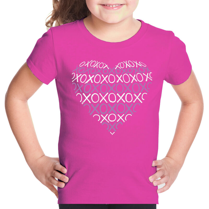 Camiseta Word Art Para Ni&ntilde;a - Coraz&oacute;n XOXO - Ro... image number null