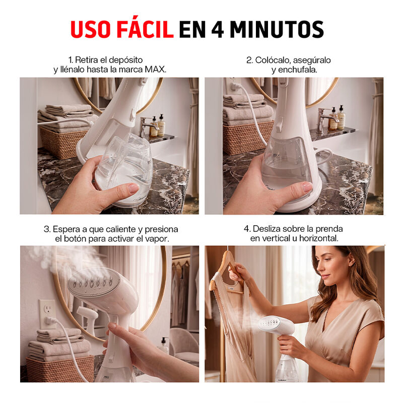 Plancha De Vapor Port&aacute;til Para Ropa Vertical 15... image number null