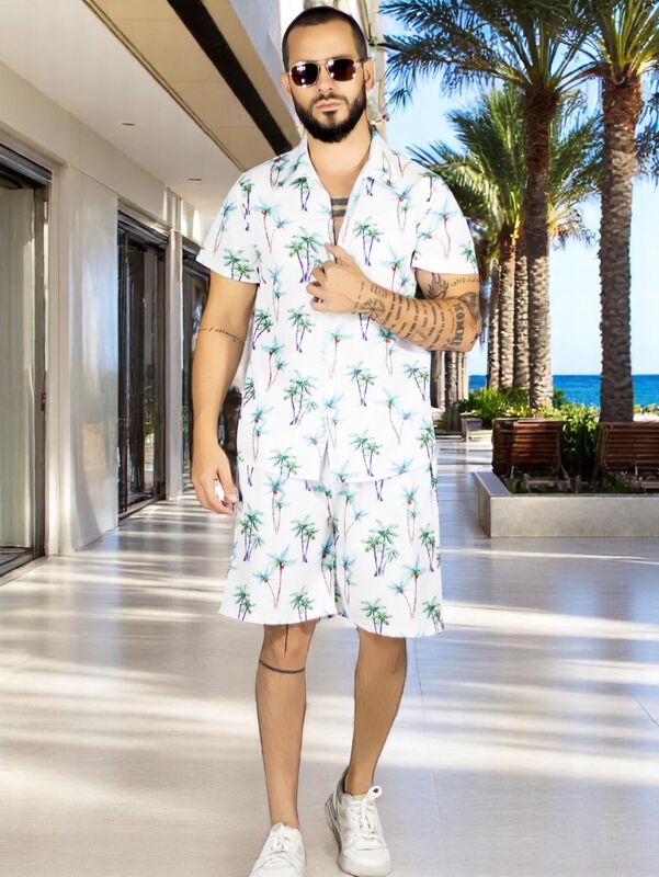 Conjunto Hombre Verano Camisa y Short a Juego C... image number null