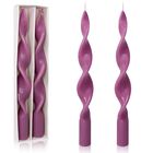 Vela Zechkavaa 25 cm Espiral Morada Artesanal