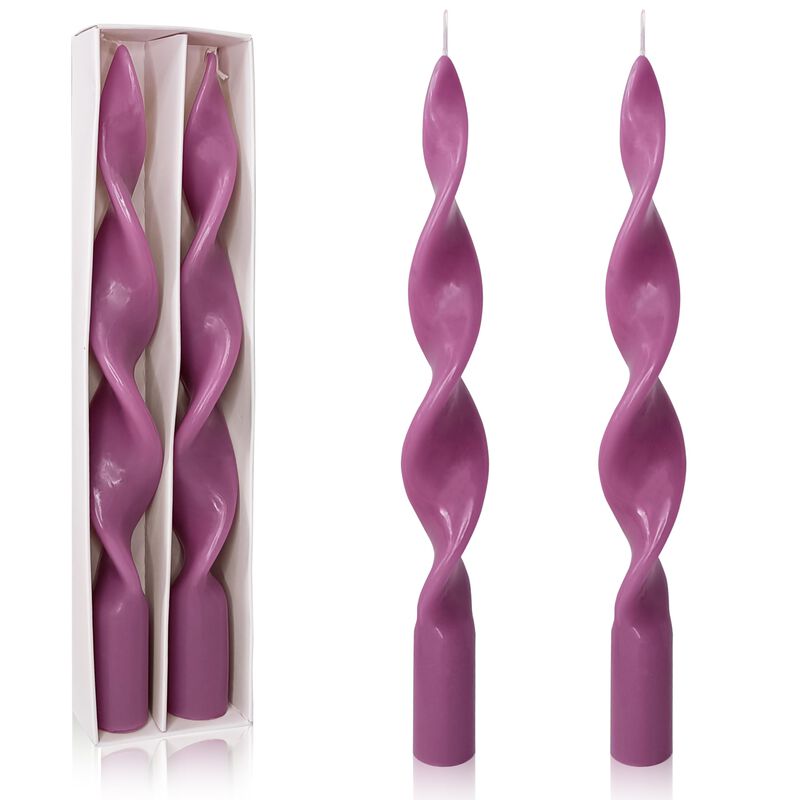 Vela Zechkavaa 25 cm Espiral Morada Artesanal image number null