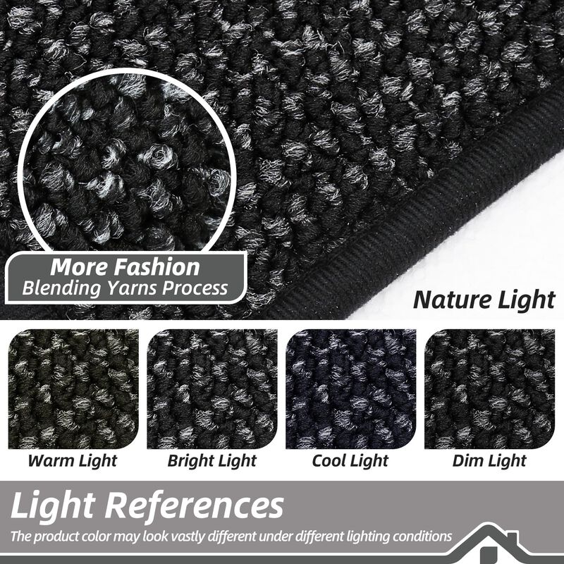 Alfombra Beqhause 51 cm X 122 cm Negra Lavable ... image number null