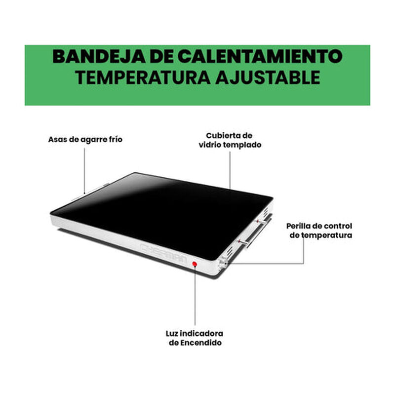 Bandeja de Calentamiento Chefman Tama&ntilde;o Familia... image number null