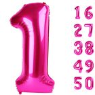 Globo De Foil Kelfuoya 102 cm Rojo Rosado N&uacute;mero 1