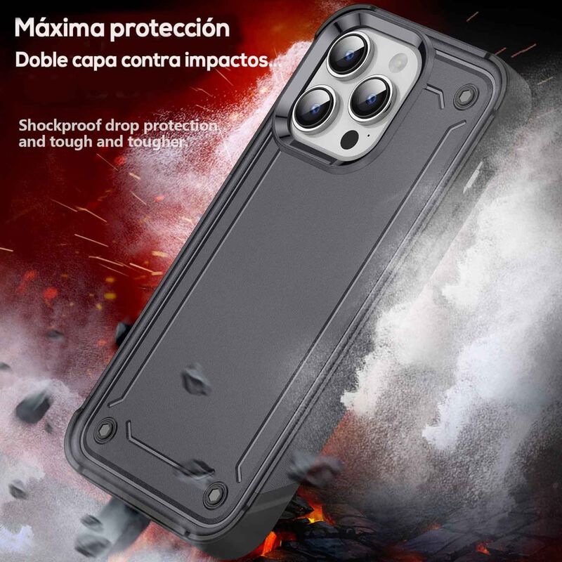 Funda Tekku Tough Cover Para Iphone 15 Pro Negr... image number null