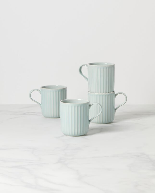 Juego De 4 Tazas Lenox French Perle Azul Hielo image number null