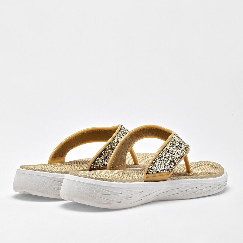 Top Moda Sandalia para mujer dorado image number null