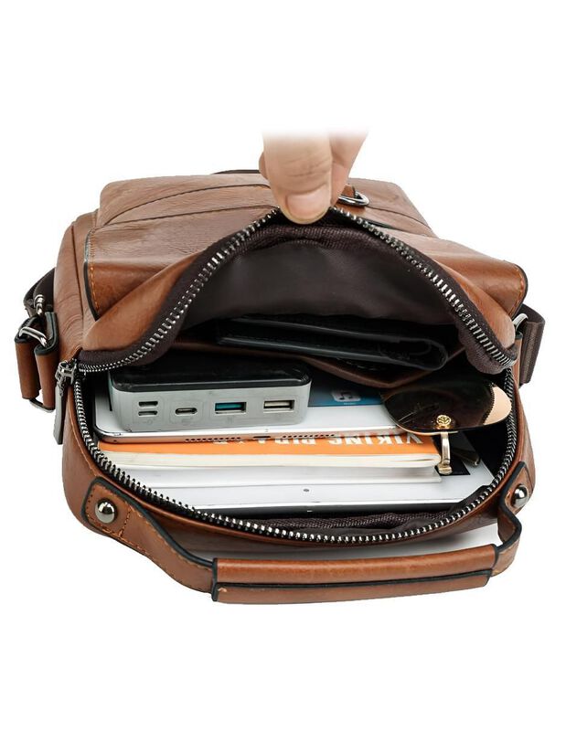 Bolsa Bandolera Elego De Piel Para Hombre image number null