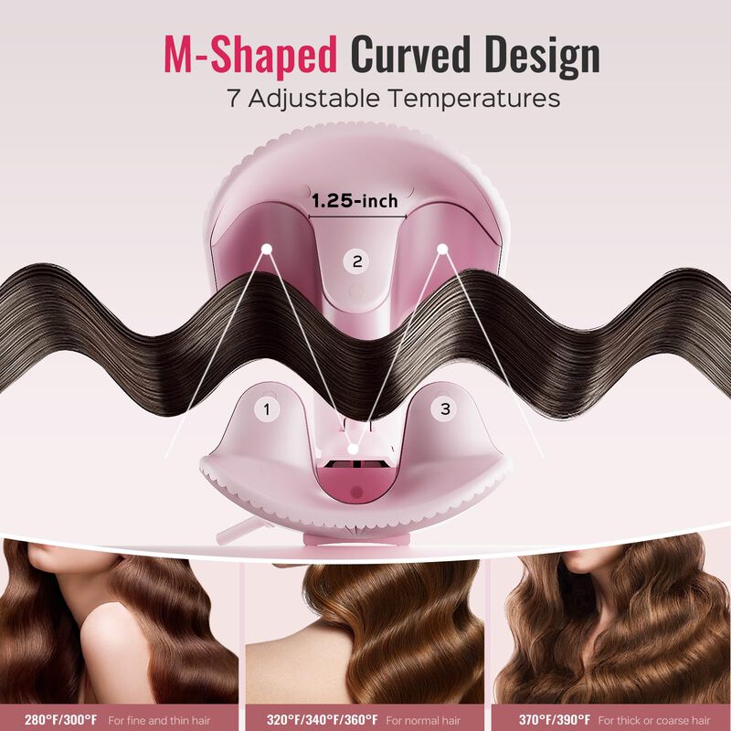 Ondulador De Cabello Lena S16 3,2 Cm Rosa De Do... image number null