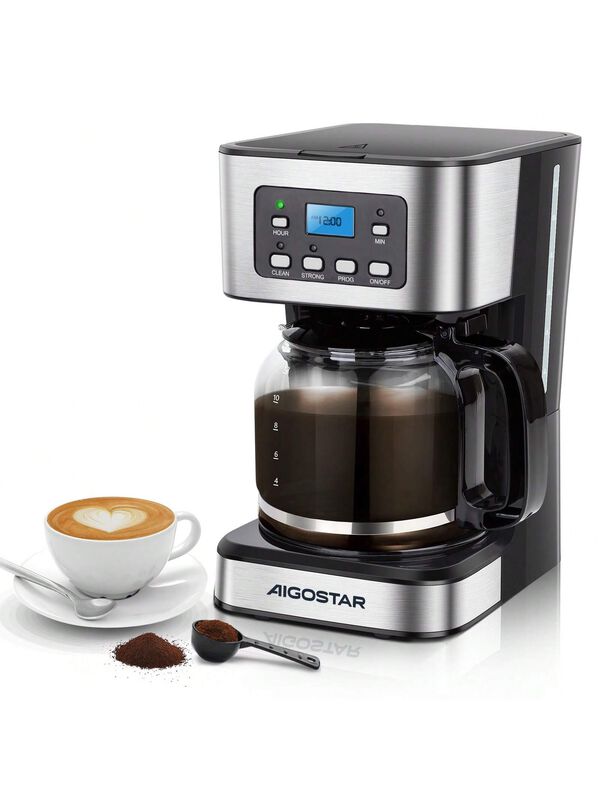 Aigostar Cafetera De Goteo Programable 12 Tazas... image number null