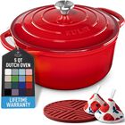 Olla holandesa Zulay Kitchen de 5 litros, esmaltada en rojo