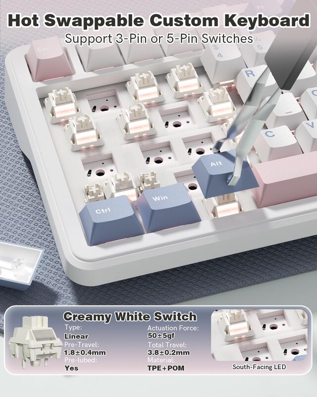 Teclado Mec&aacute;nico Inal&aacute;mbrico Keyporia L75 Con P... image number null