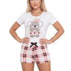 Pijama De Mujer De Dos Piezas Pij-051-3 Malabis Dise&ntilde;o 3 Set Playera Y Short