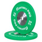 Par Discos Ol&iacute;mpicos Crossfit Bumper Nucleo Acero Reforzado Verde Centurfit