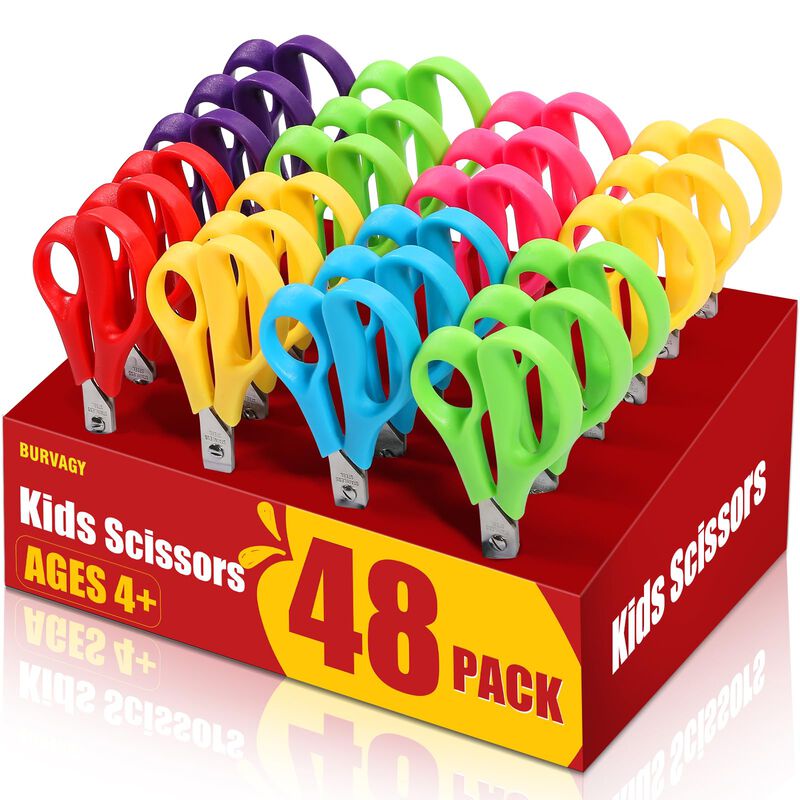 Tijeras Burvagy De 14 cm Para Ni&ntilde;os, Paquete De... image number null
