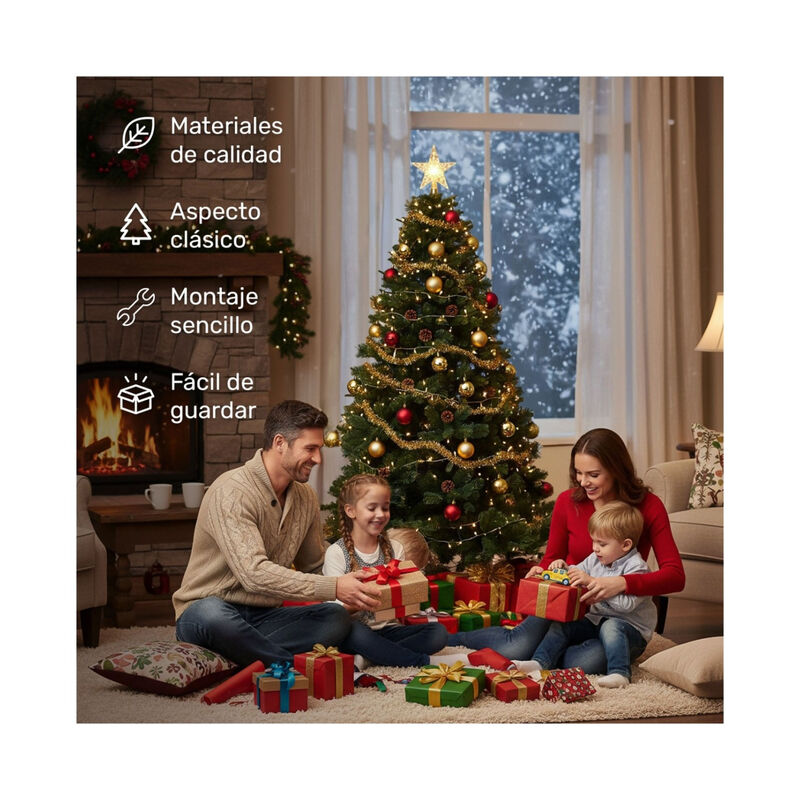 Arbol Navidad Verde Escoces Doble Rama Frondoso... image number null
