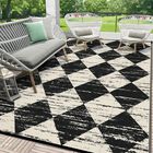 Alfombra Exterior Hebe Impermeable A Cuadros 244x305 Cm