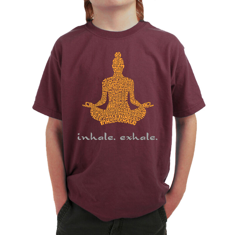 Camiseta Word Art Para Ni&ntilde;o - Inhale Exhale - G... image number null